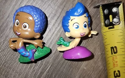 Lot Of (2) Bubble Guppies Cake Toppers Mini Figures Nickelodeon Toy Play Nick Jr • $12