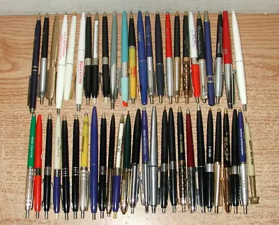 Lot Of 50 Vintage Branded Ballpoint Pens W/ Ads: Ritepoint Wings & Many Others • $22