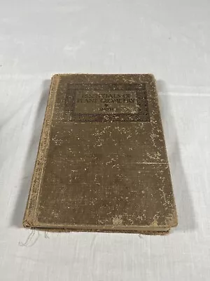 Antique Book ESSENTIALS OF PLANE GEOMETRY David Eugene Smith 1st Edition HC • $29