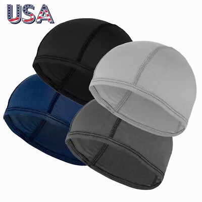 Skull Cap Thin Cooling Cycling Helmet Liner Do Doo Dome Cap Beanie Hat Head Wrap • $5.99