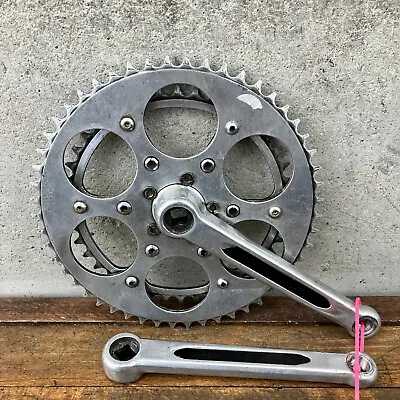 Vintage Crank Set 170 Mm TA Lambert BCD MTB Klunker Double 52t 42t  France • $209.99