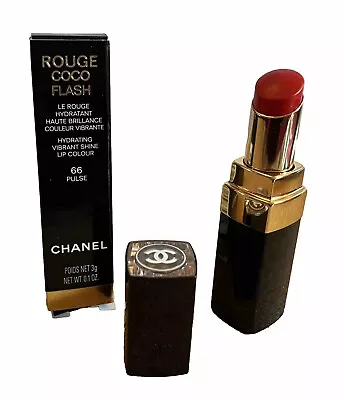 Chanel Rouge Coco Flash Hydrating  Vibrant Shine Lip Colour 66 Pulse New • £18