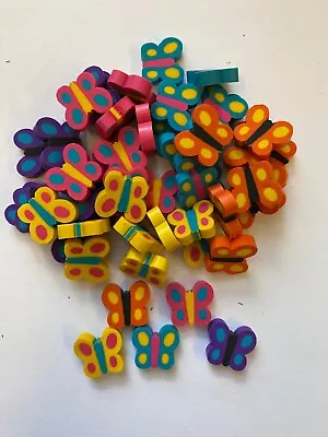 50 Mini Butterfly Shaped Erasers Teacher Supply Sorting Math Counter Rewards #2 • $6.99