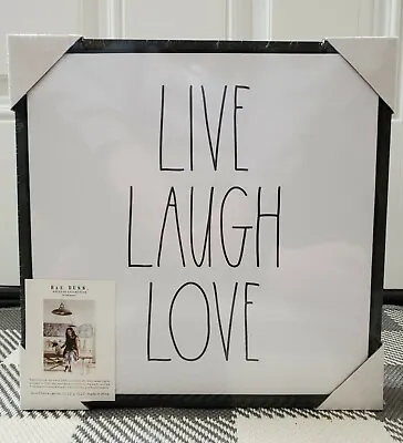 £19.14 • Buy Rae Dunn LIVE LAUGH LOVE Framed Canvas Wall Decor NEW In Packaging