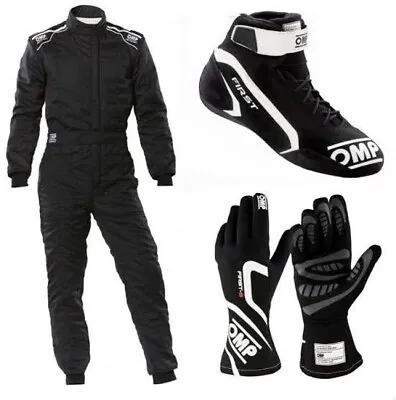 Multicolor OMP Kart Racing Suit Gloves And Shoes Set CIK/FIA Level 2 Approved • $159