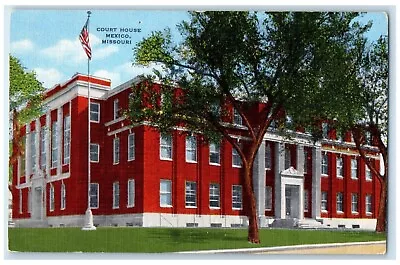 C1940 Court House Exterior Building Mexico Missouri MO Vintage Antique Postcard • $8.42