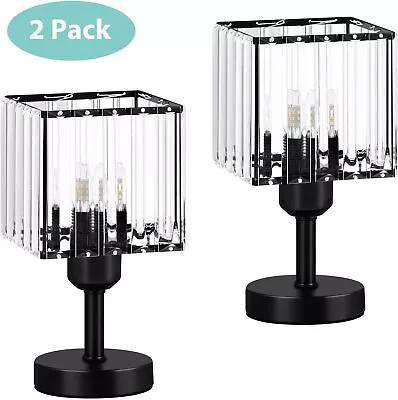 2pc  Crystal Table Lamp Simple Modern Creative Light Luxury Style Romantic Lamp • $33.59