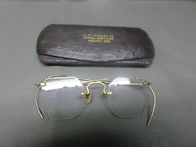 Antique B & L Bausch & Lomb Wire Rim Eyeglasses - 1/10 12k. G.f. - Ashland Ohio • $15