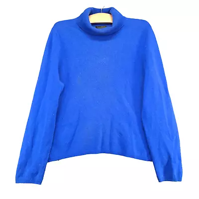 Charter Club Luxury Cashmere Women's Pullover Turtleneck Sweater Blue Large • $25