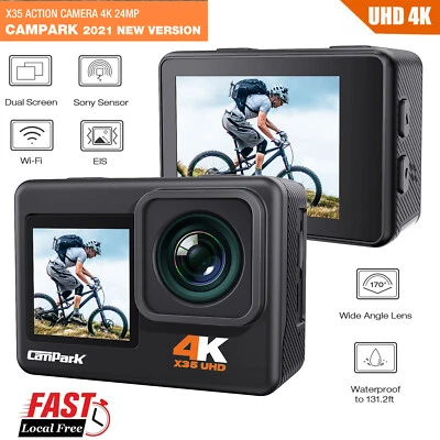 $139.09 • Buy 4K 24MP WIFI Action Camera Waterproof EIS Dual Screen Underwater Camera As GoPro