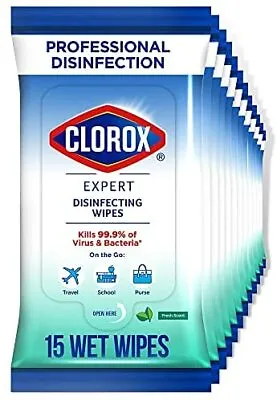 £13.36 • Buy Clorox Expert Disinfecting Antibacterial Wipes Cleaning Wipes Multipack Of 15 W