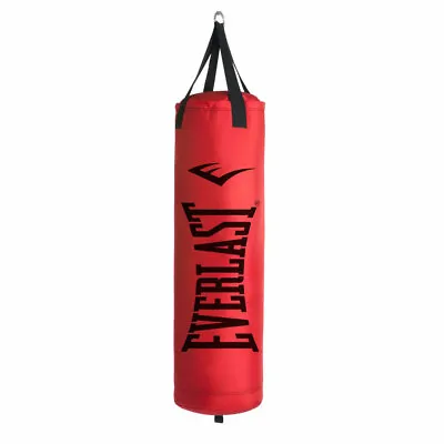 Everlast 80 LB Hanging Nevatear Polycanvas Heavy Kickboxing Punching Bag Red • $145.99