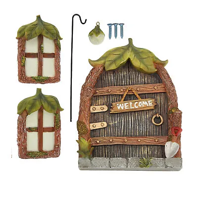 Miniature Window Door Set Night Light Design Fairy House Kit With Pendant Screws • £21.10