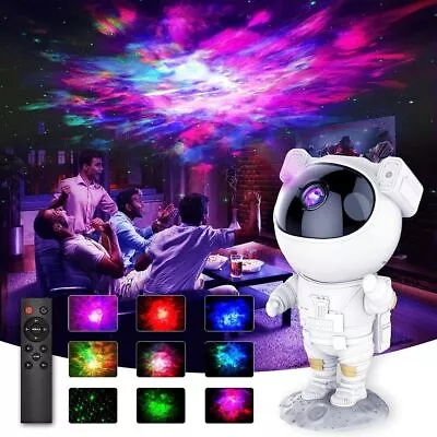 Astronaut Starry Galaxy Projector Night Light Lamp Space Star With Remote • £26.99