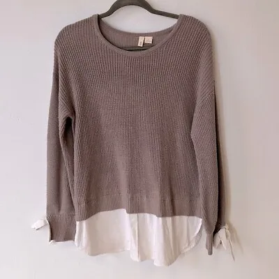 Anthropologie Moth Tie Sleeve Sweater Size Medium • $34.49