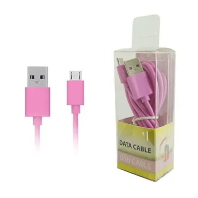 Pink Color 5 Feet Long USB Data Sync Charger Cable Micro-USB Connector Cord Wire • $9.25