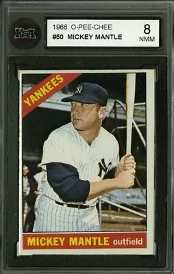 1966 O-pee-chee 50 Mickey Mantle Ksa 8 Pack Fresh Extremely Sharp Brilliant Card • $1200