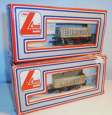 2 X Boxed Lima 00 Gauge 24 Tonne Buxton ' The Mountain Spa' Gas Dept Ore Wagons • £6