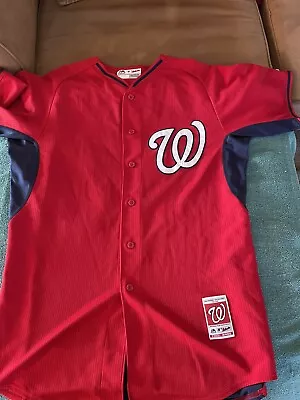 $28 • Buy Washington Nationals Bryce Harper Majestic Authentic Coolbase Size 44 Large