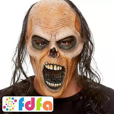Smiffys Zombie Overhead Latex Mask Adults Unisex Halloween Fancy Dress • £15.69