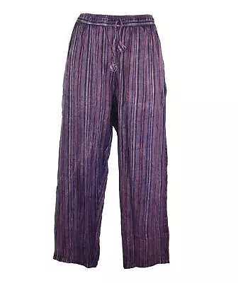 New Fair Trade Stonewashed Hippy Trousers S M Waist 24  - 38  Hippie Boho Surf • £13.20