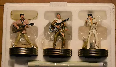 Elvis Presley Gold Recordl Ornament Lot Of 3 Ornaments #262 • $49