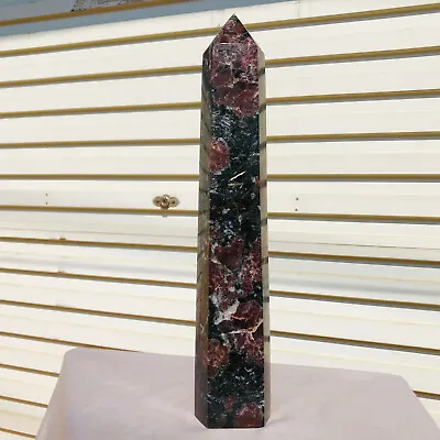 5.18lb Natural Fireworks Garnet Obelisk Quartz Tower Crystal Wand Point Healing • $0.99