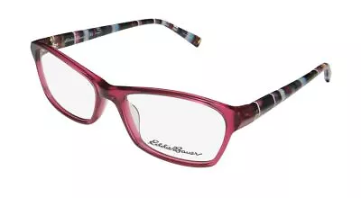 New Eddie Bauer 32215 Eyeglasses 53-16-130 Red Wi Full-rim Rectangular Womens • $24.95