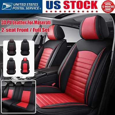 For Maserati Car Front/Rear Seat Covers 3D PU Leather Full Surround Cushions Mat • $188.88