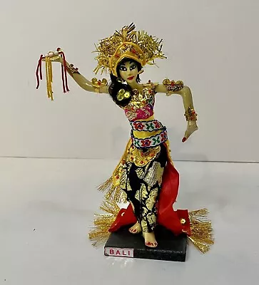 Vintage Bali Indonesia Dancing Souvenir Doll Plastic With Traditional Costume • $17.10