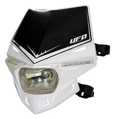 UFO Stealth LED Headlight & White/Black Front Number Plate System (PF01715041) • $95.20