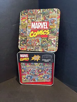 Marvel Comics Bifold Slim Leather Wallet In Collectors Metal Box  • $19.99