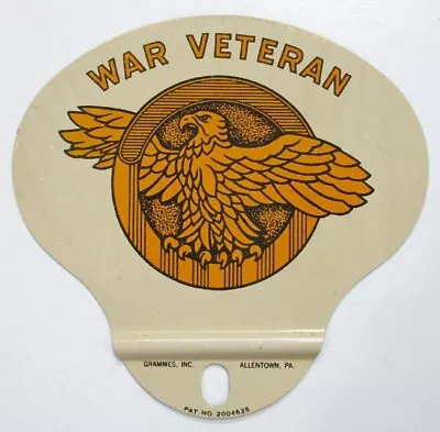 $22.50 • Buy Vintage 1940s 1950s Military War Veteran Patriotic Eagle License Plate Topper