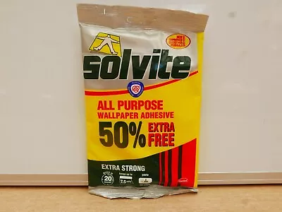 Solvite All Purpose Wallpaper Adhesive Paste 138gram 7.5 Roll Pack  • £4.29