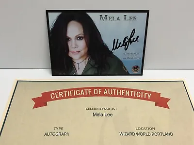 MELA LEE Voice Actress APEX 6 X 4.25 Headshot Card With Wizard World COA • $9