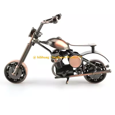 Metal Motorcycle Model Retro Motor Decoration Home Decor Iron Art Motorbike • $12.99