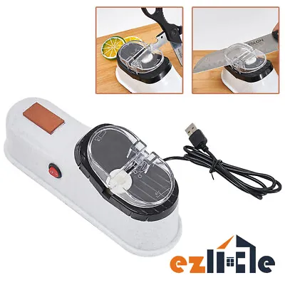 USB Electric Professional Blade Sharp Scissor Sharpening Kitchen Knife Sharpener • $17.99