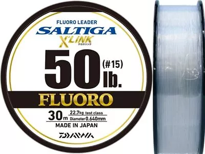 Daiwa Fishing FLUORO Line SALTIGA FLUORO LEADER X Link 30m #3-12lb Clear Japan • £45.92