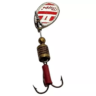 Vintage Mepps #1 Red/White Inline Spinner Fishing Lure Plain Made In France • $4