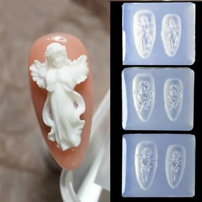 £4 • Buy Baroque Silicone Mould 3D DIY Nail Art Angel UV Gel Polish Mold Decor./
