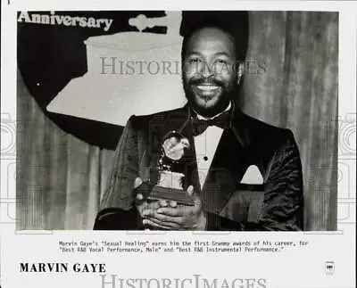 1983 Press Photo Singer Marvin Gaye At Grammy Awards - Lrp93187 • $19.99