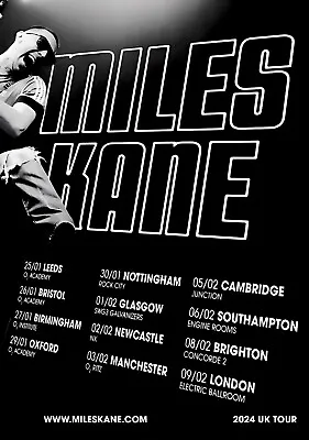 Miles Kane 2024 UK Tour A3 Print Poster CD. • £14.99