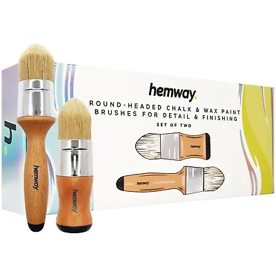 Hemway Chalk & Wax Paint Brushes For Smooth Easy Furniture Painting & Upcycling • £12.95