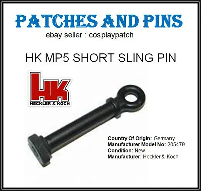 Hk Mp5 Sling Pin (short) - Perfect Gift Or For Key Chains / Key Rings • $74.99