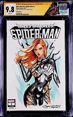 Miles Morales Spider-man #1 Cgc Ss 9.8 Mary Jane Original Art Sketch Venom Gwen • $399.99