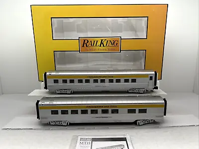 MTH Railking 30-67864 Chesapeake & Ohio 2 Car Streamlin Sleeper/Diner Set Used O • $152.99