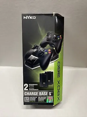 NEW NYKO Charge Base S Xbox 360 Controllers W/ 2 Rechargeable Batteries Charger • $30