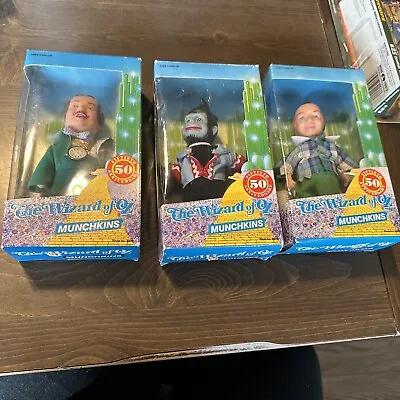 3 Wizard Of Oz Munchkins Dolls 1988 Multi Toys Monkey Lollipop Mayor ***NEW***** • $69