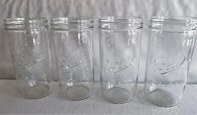 $35.49 • Buy Lot Of 4 Ball Freezer Fruit Jars 20 Oz. Wide Mouth Clear 124A Mason 2.5 Cups