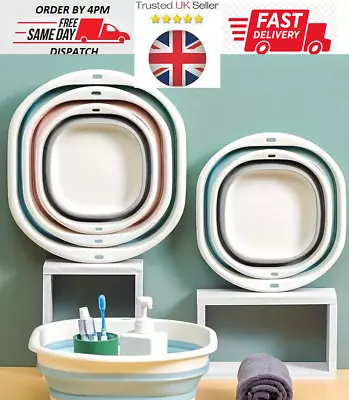 Basin Multipurpose Collapsible Washing Up Bowl Camping Travel Sink Foldable • £6.75